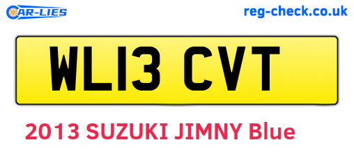 WL13CVT are the vehicle registration plates.
