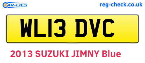 WL13DVC are the vehicle registration plates.