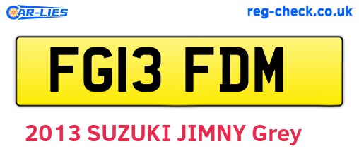 FG13FDM are the vehicle registration plates.