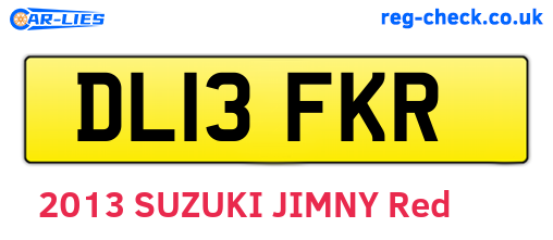 DL13FKR are the vehicle registration plates.