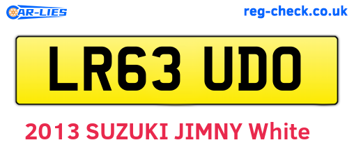 LR63UDO are the vehicle registration plates.