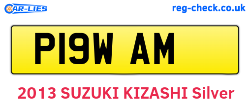 P19WAM are the vehicle registration plates.