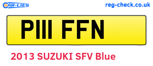 P111FFN are the vehicle registration plates.
