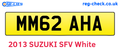 MM62AHA are the vehicle registration plates.