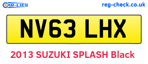 NV63LHX are the vehicle registration plates.