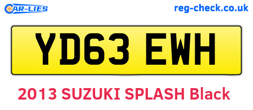 YD63EWH are the vehicle registration plates.
