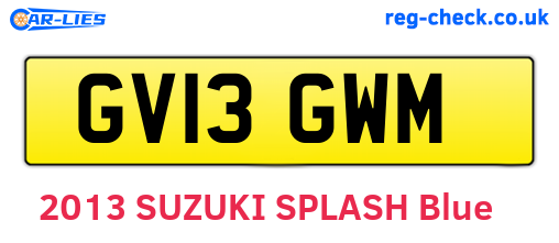 GV13GWM are the vehicle registration plates.