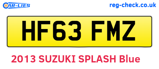 HF63FMZ are the vehicle registration plates.