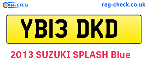 YB13DKD are the vehicle registration plates.