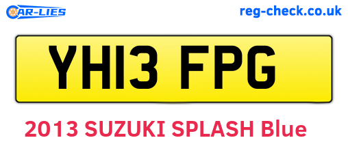 YH13FPG are the vehicle registration plates.
