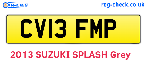 CV13FMP are the vehicle registration plates.