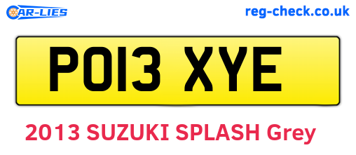 PO13XYE are the vehicle registration plates.