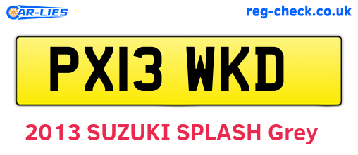 PX13WKD are the vehicle registration plates.