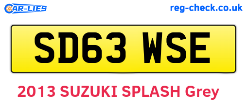 SD63WSE are the vehicle registration plates.