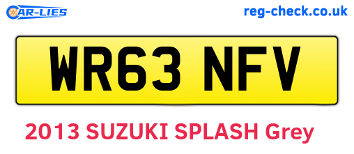 WR63NFV are the vehicle registration plates.