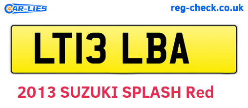LT13LBA are the vehicle registration plates.
