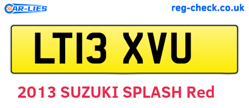 LT13XVU are the vehicle registration plates.
