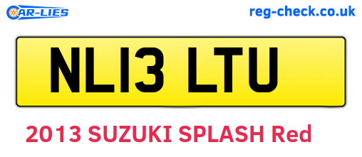 NL13LTU are the vehicle registration plates.