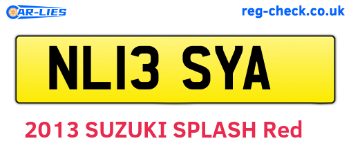 NL13SYA are the vehicle registration plates.