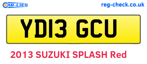 YD13GCU are the vehicle registration plates.