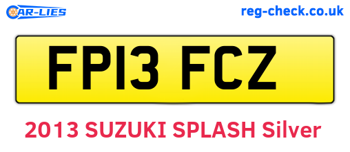 FP13FCZ are the vehicle registration plates.