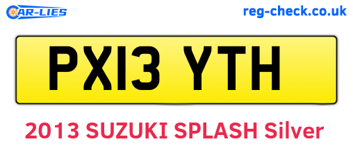 PX13YTH are the vehicle registration plates.