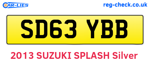 SD63YBB are the vehicle registration plates.