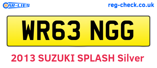 WR63NGG are the vehicle registration plates.