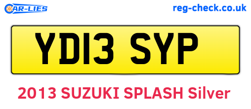 YD13SYP are the vehicle registration plates.