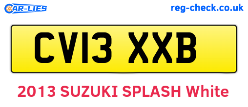 CV13XXB are the vehicle registration plates.