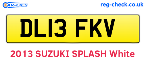 DL13FKV are the vehicle registration plates.