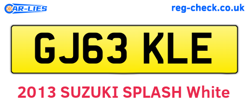 GJ63KLE are the vehicle registration plates.