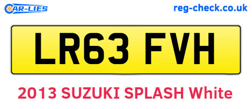 LR63FVH are the vehicle registration plates.