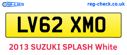 LV62XMO are the vehicle registration plates.