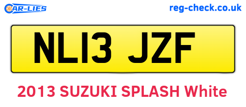 NL13JZF are the vehicle registration plates.