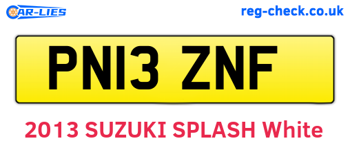 PN13ZNF are the vehicle registration plates.