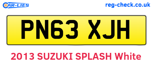 PN63XJH are the vehicle registration plates.