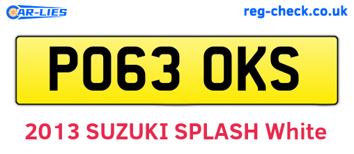 PO63OKS are the vehicle registration plates.