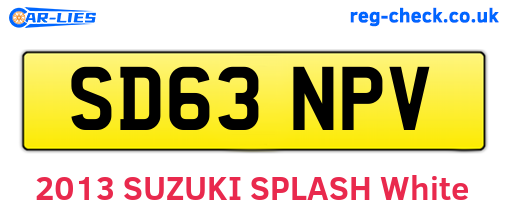 SD63NPV are the vehicle registration plates.