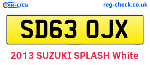 SD63OJX are the vehicle registration plates.