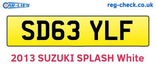 SD63YLF are the vehicle registration plates.