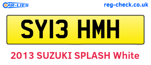 SY13HMH are the vehicle registration plates.