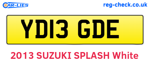 YD13GDE are the vehicle registration plates.
