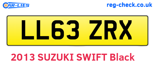 LL63ZRX are the vehicle registration plates.