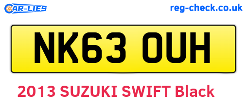 NK63OUH are the vehicle registration plates.