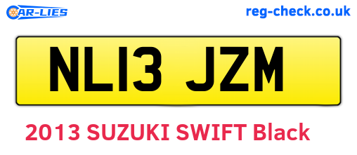 NL13JZM are the vehicle registration plates.