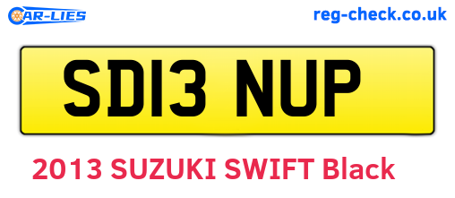 SD13NUP are the vehicle registration plates.