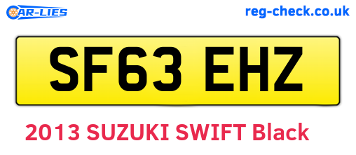 SF63EHZ are the vehicle registration plates.