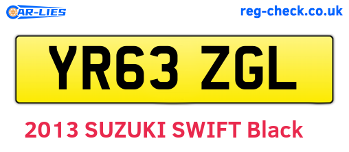 YR63ZGL are the vehicle registration plates.