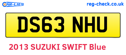 DS63NHU are the vehicle registration plates.